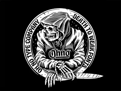 Ohno black design illustration ink logo tshirt typography white