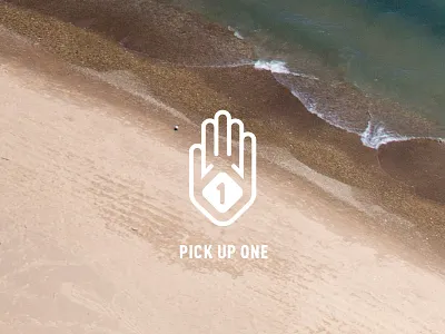 Pick Up One WIP R1 branding design hand identity logo non profit ocean system vector