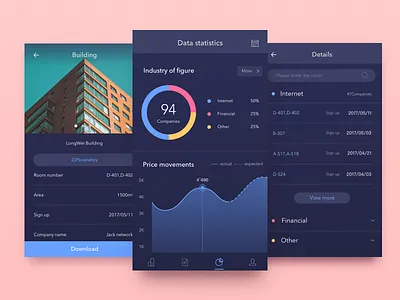 Management system black data ui ux