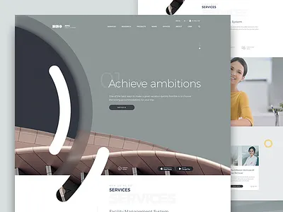 MNG company corporate design homepage landing mobile page responsive ui ux web