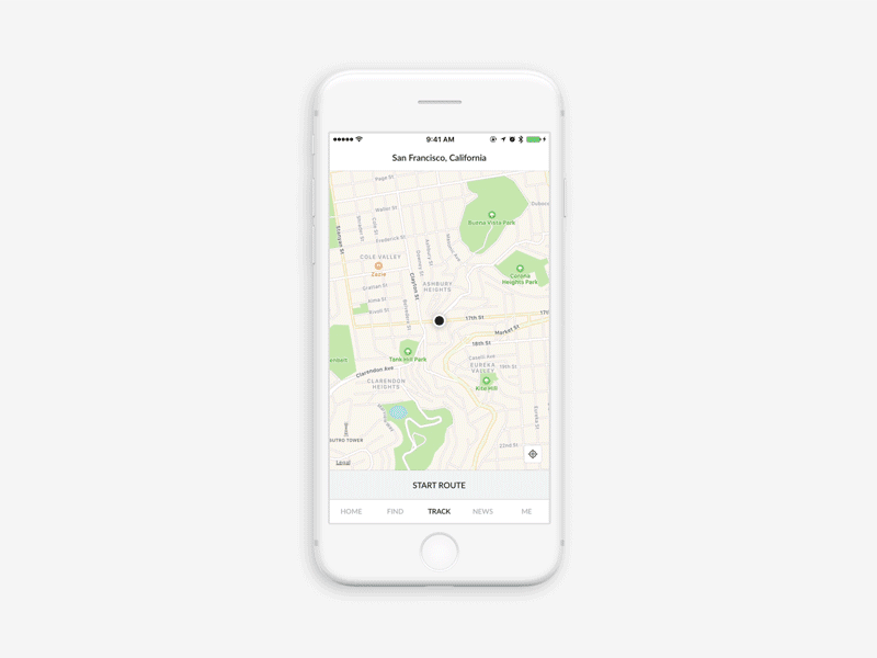 Wander app design flat interface iphone journal minimal photography type typography ui ux