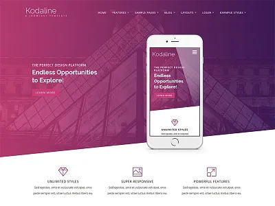 J51 Kodaline - Joomla Template cms design fashion joomla menu style template ui web webdesign