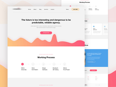 Agency Landing Page - Concept agency clean design developer landing page services ui ux web website