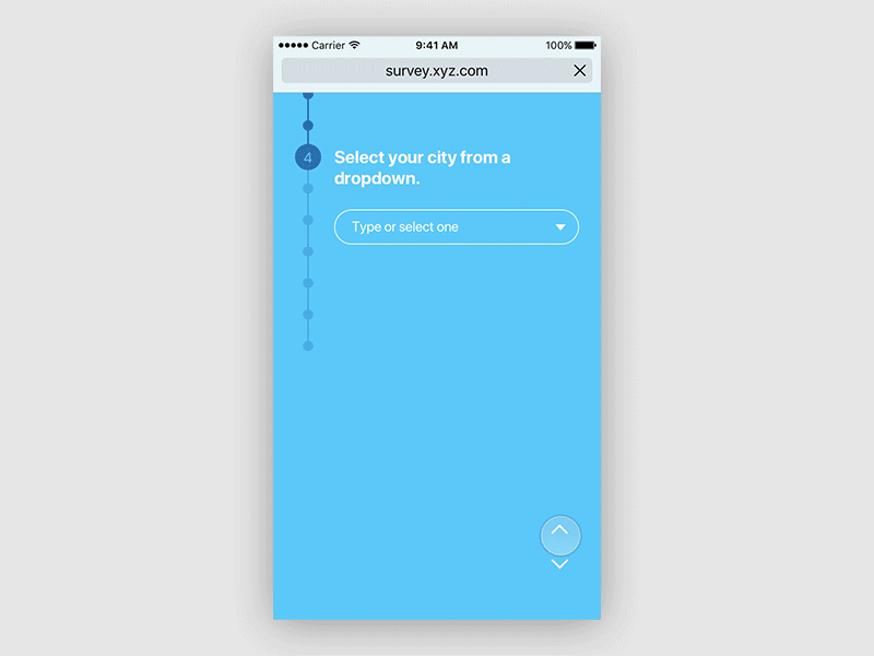 Survey Questions Transition animation interaction mobile ui principle survey transition ui ui animation ui interaction