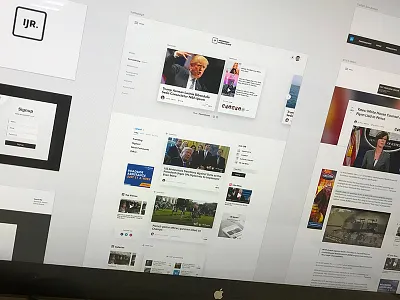 IJR Tease articles design homepage ijr news posts slider timeline web website