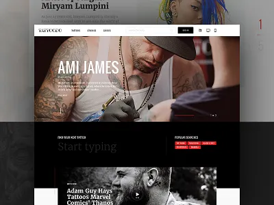 Tattoodo Home - Concept concept design desktop fun tattoo tattoos ui web