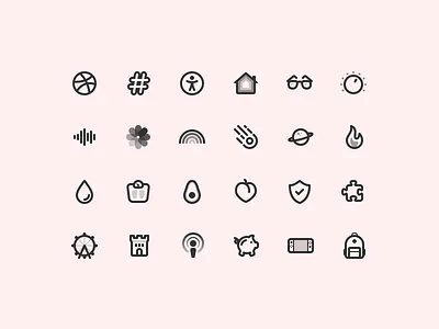 365/365 - A WHOLE YEAR apple black emoji homekit icons ios line pink space switch