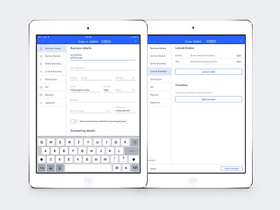 Order Interface Design design digital inhouse internal order product sales ui ux