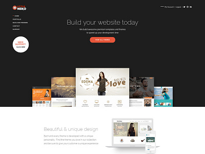 New Neko's Website little neko theme shop ui ux web design wordpress