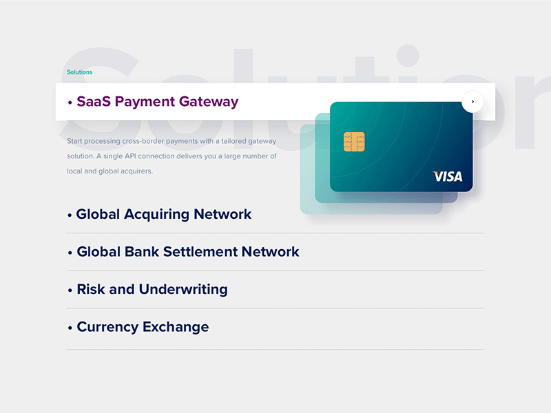 Clearsettle - Solutions card dark fixed fullscreen grafik istanbul london payment tasarım taygun turkey website