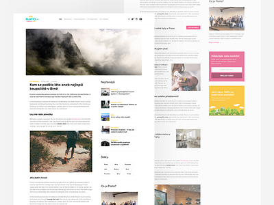 Flatio blog article article blog detail journal landing news page reading ui web