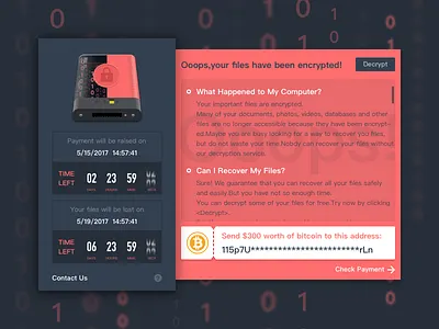 Daily UI #014-Countdown Timer countdown timer wannacry dailyui ui