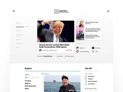 IJR - news site landing layout news site web