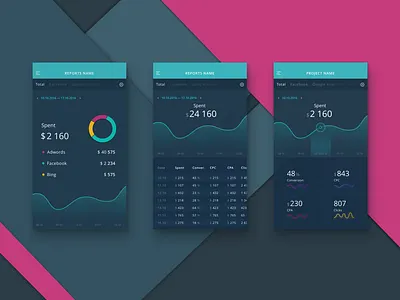 Design concept for analytics app analytic app chart dark diagram graph ios statistic
