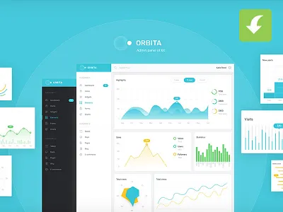 Orbita Free Admin Dashboard Panel (freebie) admin dashboard freebie freebies new panel psd trendy ui ux