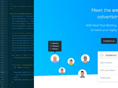 Smartb Hero Animation code debut development hero interface ui ux