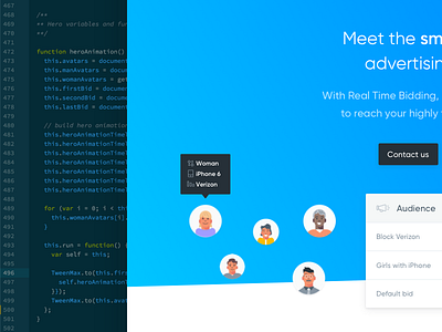 Smartb Hero Animation code debut development hero interface ui ux