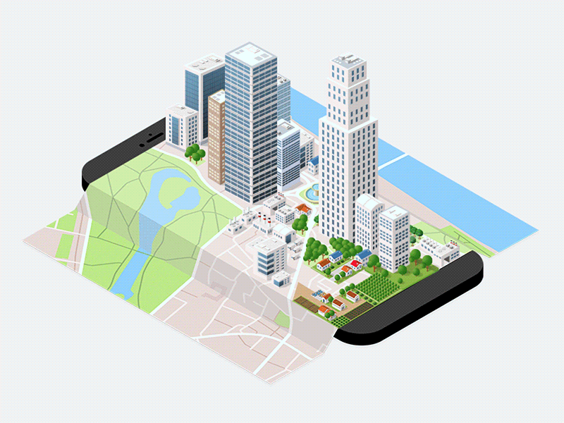 Map app intro animation—Daily UI #029 dailyui illustation intro map