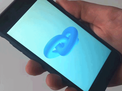 Threejs + Orientation Events (code inside) 3d framer freebie geometry knot orientation threejs