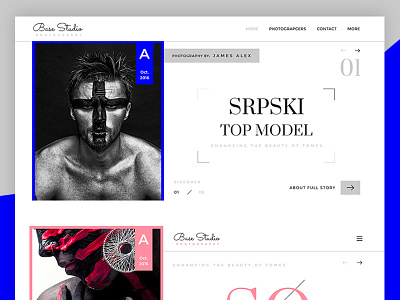 Photography PSD Template blue clean creative images photography psd simple templates uniqe