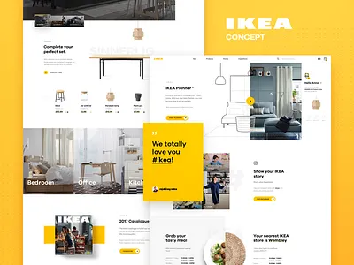 IKEA Online Concept - Homepage bot catalogue chat e commerce furniture ikea interior item landing product redesign shop