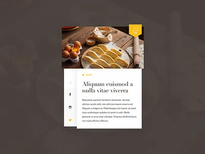 Recipe Module blog dailyui food recipe social social media social share
