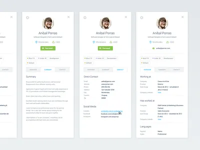 Profile Modals app deisgn desktop montevideo ui uruguay ux