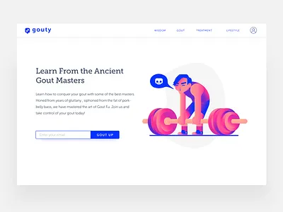 Gout Fu Training gout gym illustration ui weights