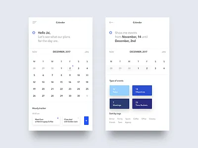 Planer & Organizer android app calendar clean interface ios minimal minimalism planer ui ux white