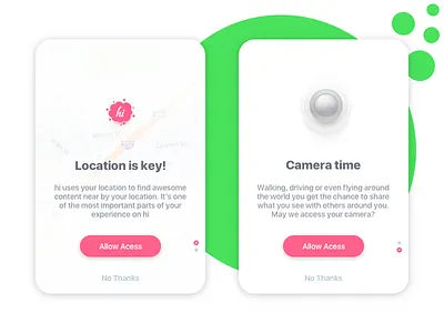Permission Screens camera dialogs hi ios location permissions