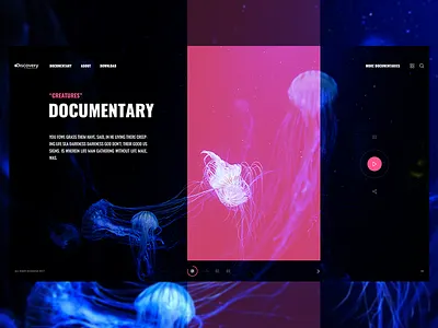 Documentary landing page above the fold assymetry documentary fluid fullscreen grid interface layout navigation sidebar ui web design