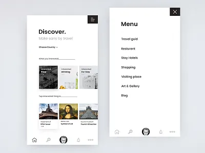 Home Menu Page app charity delete ios login map signup ui ux zihad