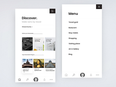 Home Menu Page app charity delete ios login map signup ui ux zihad