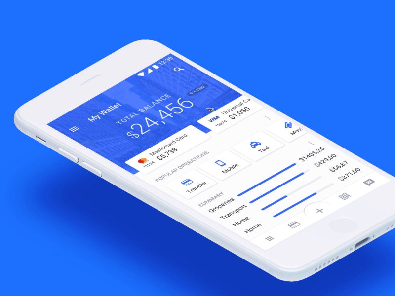 Banking App Animation animation app banking concept cooking food inspiration interaction principle sketch