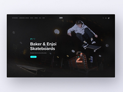 Skate Warehouse home page 1/3 brand design branding clean ui clean website logo design minimal ui minimal website simple ui simple website skateboarding skateboarding website web design