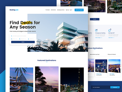 Booking.com Redesign booking clean colours concept design home interaction redesign ui ux web website