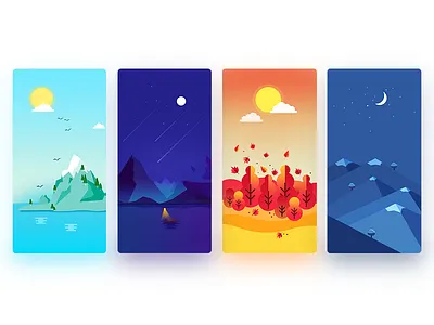 Landing page Seasons autumn spring summer winter