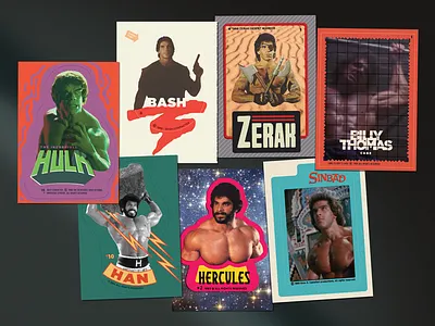 80s Trading Cards 10080sart 80s cards hulk lou ferrigno movie retro trading cards tv vintage