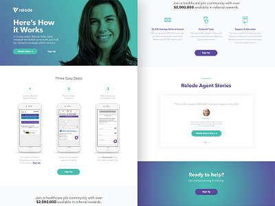 Relode Marketing Lander brand aid landing page lead generation marketing site ui ux website