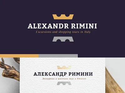 Crown and Bridge logo | Luxury tourism logo brand branding identity excursions tours italy logo crown bridge luxury tourism shopping rimini sign minimalistic