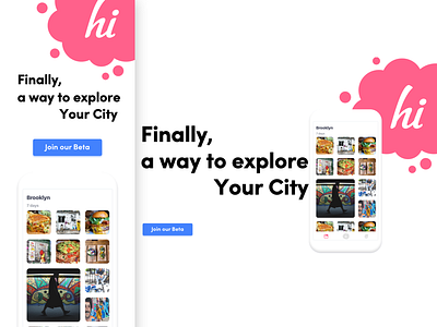 hi - landing Page gps hi ios iphone location mobile pictures social