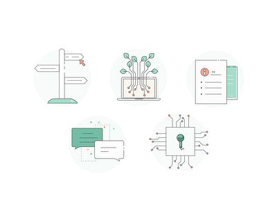 career icons career cv green help icon light spring