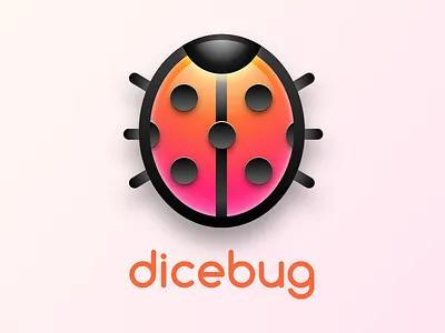 DiceBug app icon bug dice ladybug ladybug logo sketch app skeuomorphism