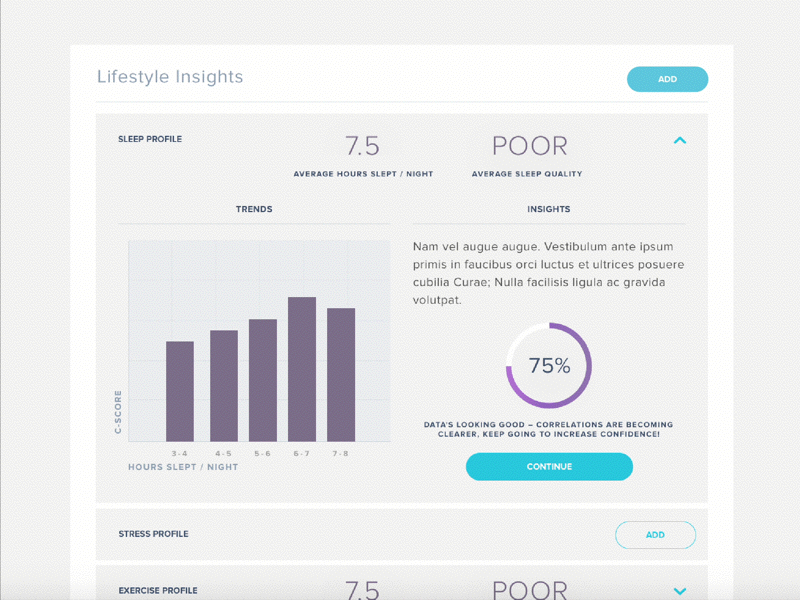 Adding Insight colors interaction ixd overlay product ui ux