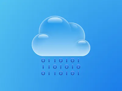 DigiCloud app icon binary cloud cloud logo code digital glass icon logo sketch weather