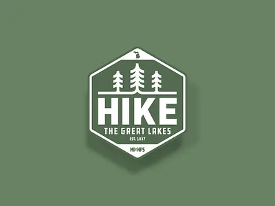 Hike The Great Lakes Sticker. great lakes hike michigan national park service nps sticker