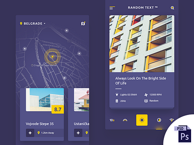 Random App Design 1/2 (PSD DOWNLOAD) android app application design gui interface ios mobile ui user