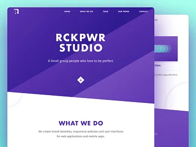 Rockerpower Studio Landing Page (Free) free freebies landing user experience user interface web design website