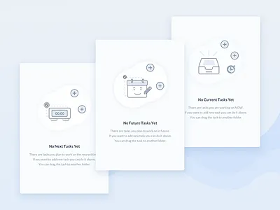Time Doctor. Empty States app clock empty page empty state folder mac os onboarding project task time ui ux
