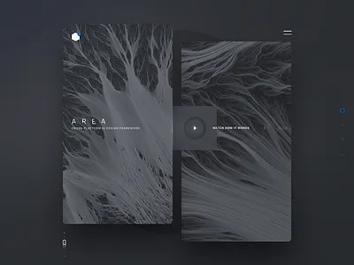 Area dark framework microsite mobile ui ui design ui8 ux web website